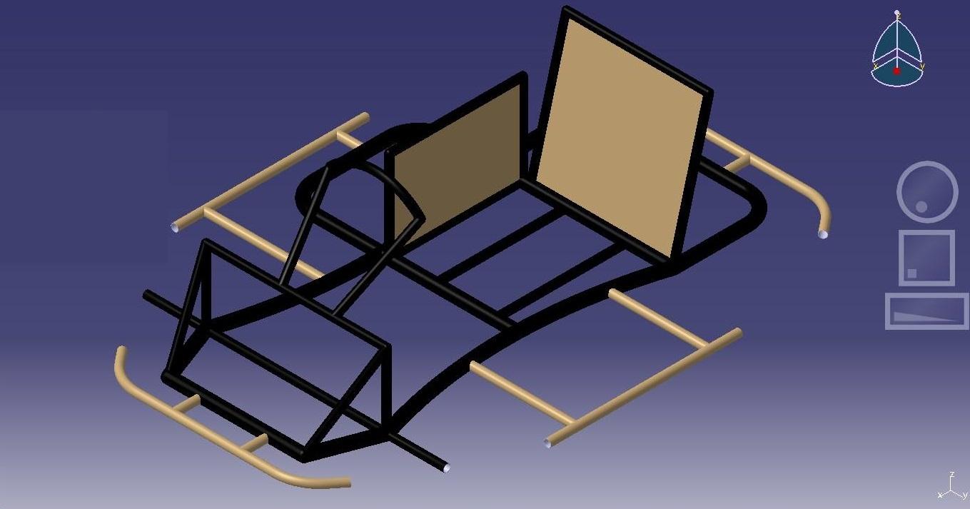 Isometric View of the roll cage